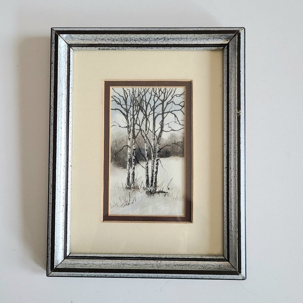 Original watercolor framed artwork. Signed by artist.